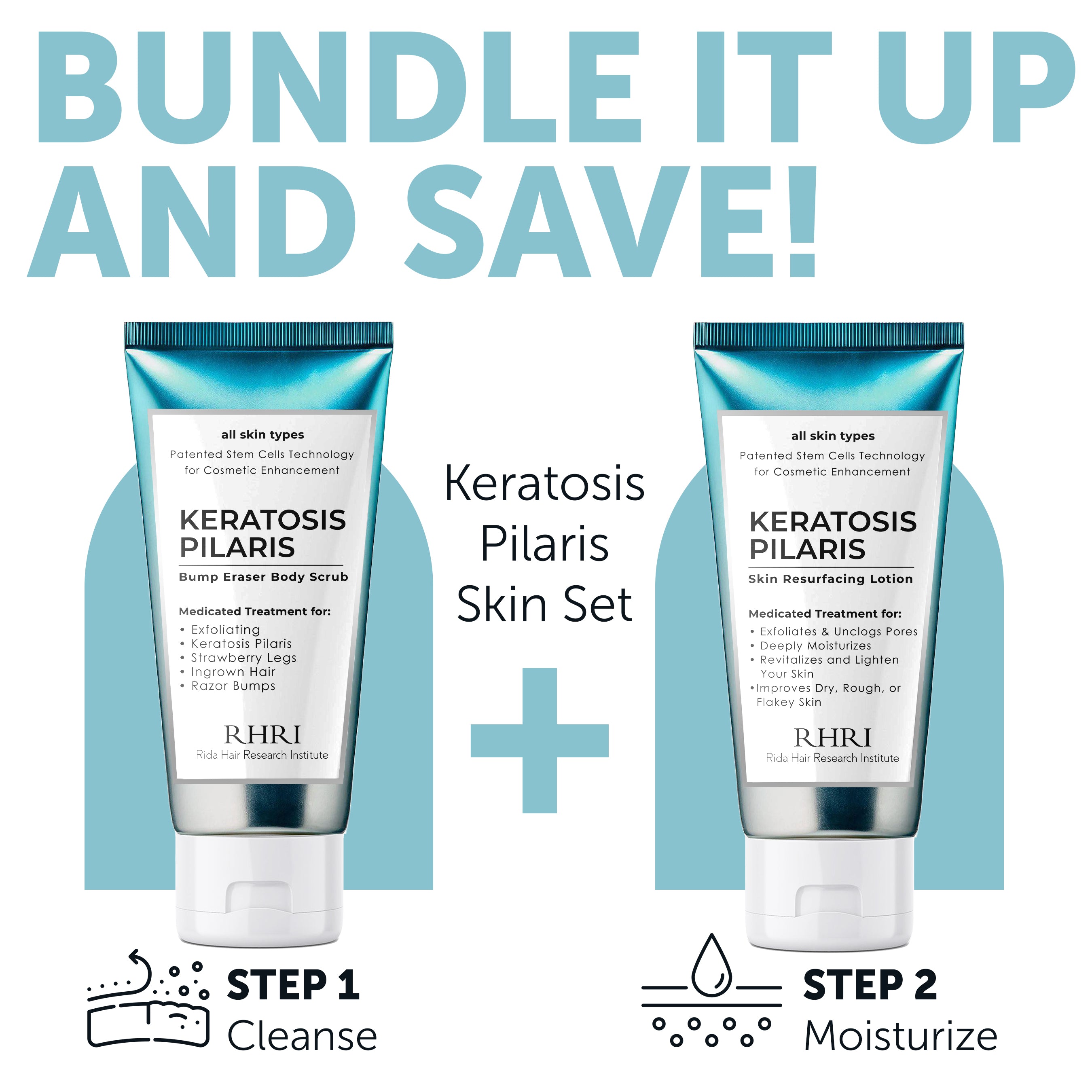 Keratosis Pilaris Bump Eraser Body Scrub + Lotion Set