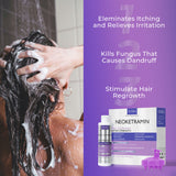 Neoketramin Shampoo for Men & Women with Scalp Massager Brush