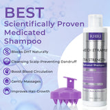 Neoketramin Shampoo for Men & Women with Scalp Massager Brush